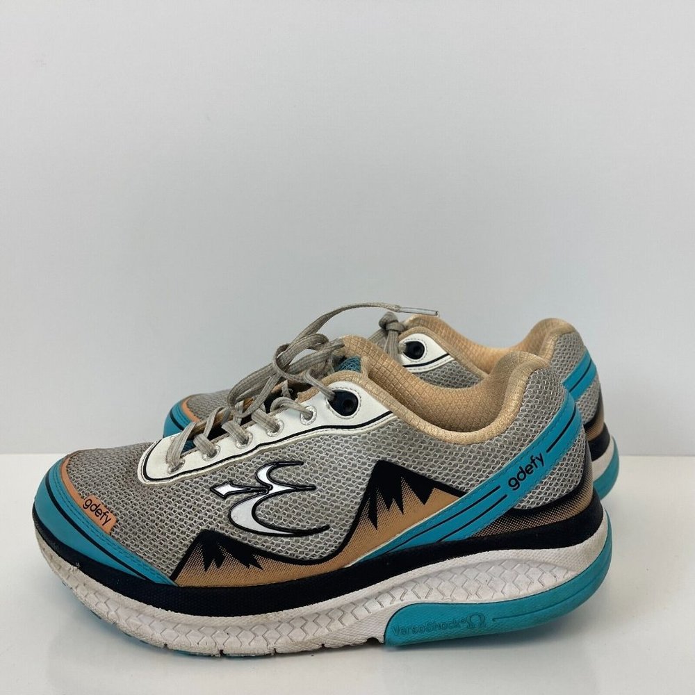 Gravity Defyer Mighty Walking Shoes Turquoise Orange White Womens Size 11